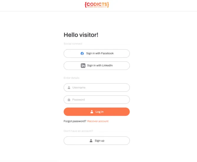 Voxel Theme Facebook Sign In
